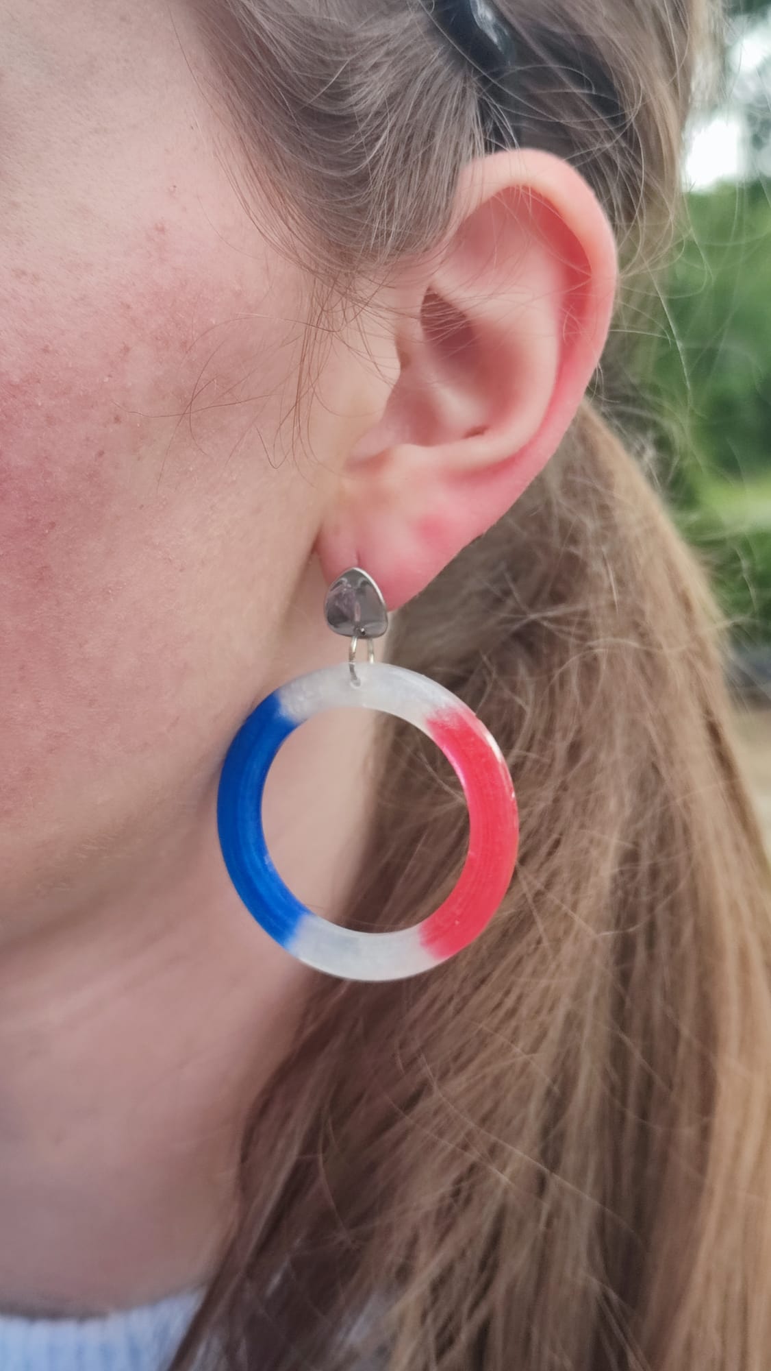 Boucle d'oreilles anneaux COUPE DU MONDE