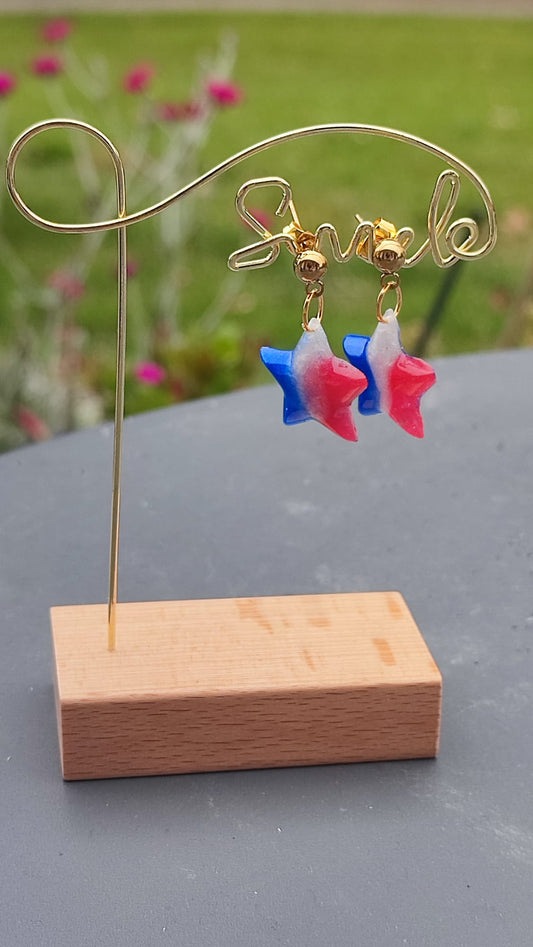 Boucle d'oreilles petite étoile COUPE DU MONDE