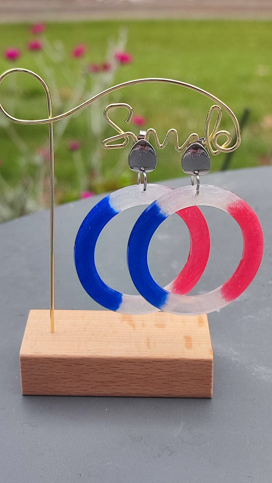 Boucle d'oreilles  anneaux COUPE DU MONDE