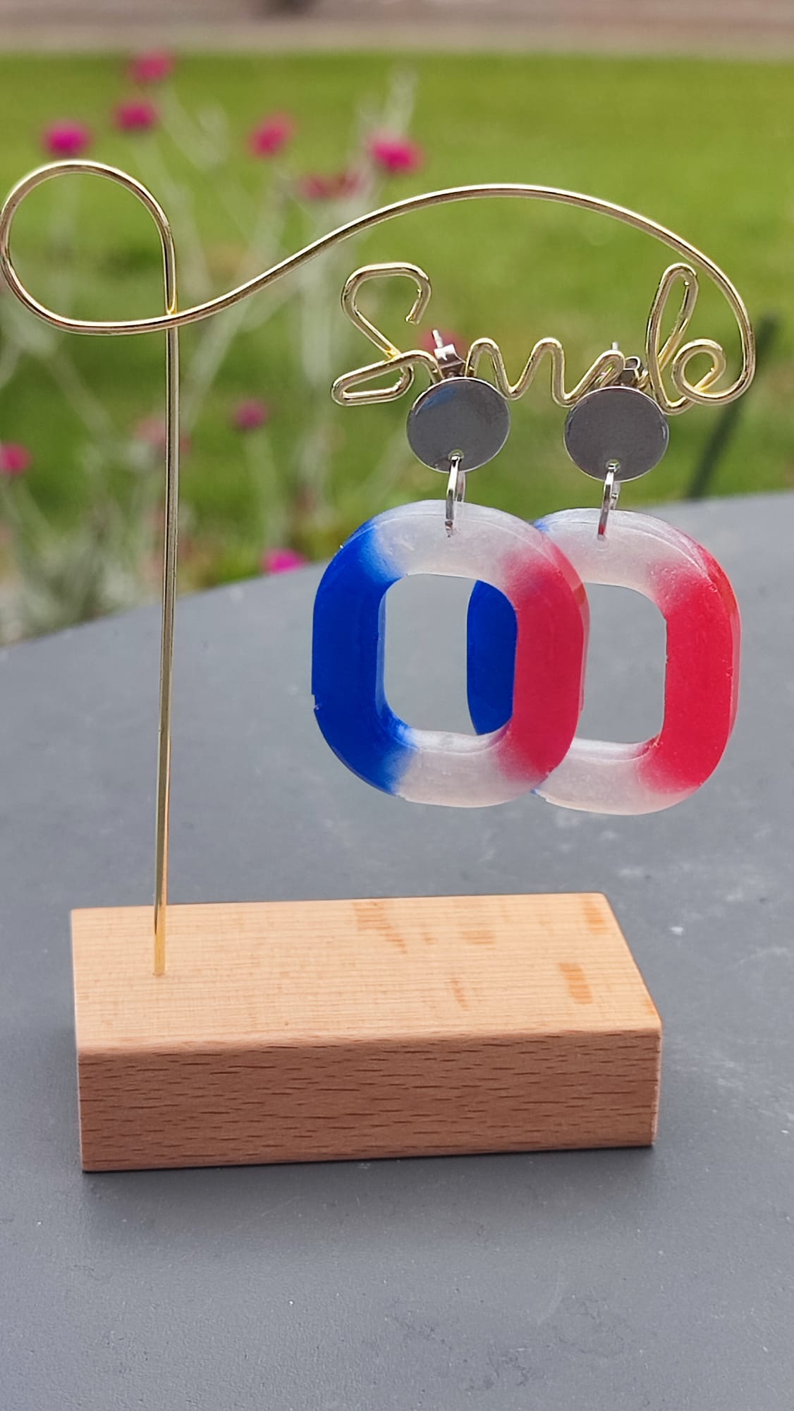 Boucle d'oreilles ovale  COUPE DU MONDE