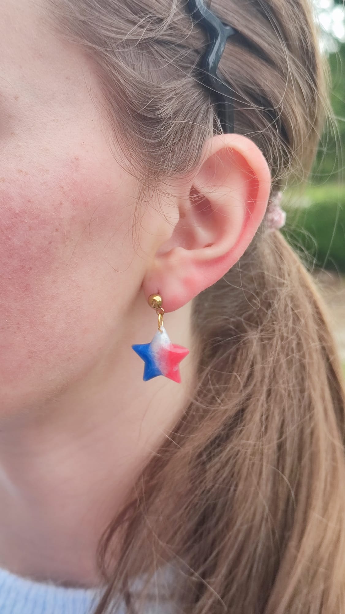 Boucle d'oreilles petite étoile COUPE DU MONDE